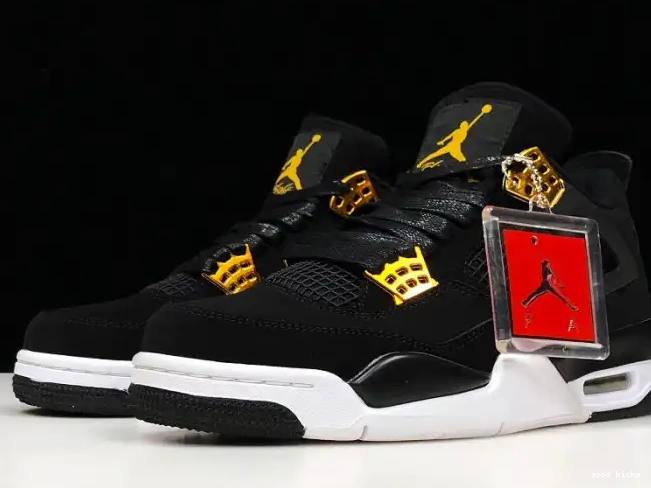Rep Gold-White 4 Jordan Black 308497-032 Metallic Air Royalty 0322